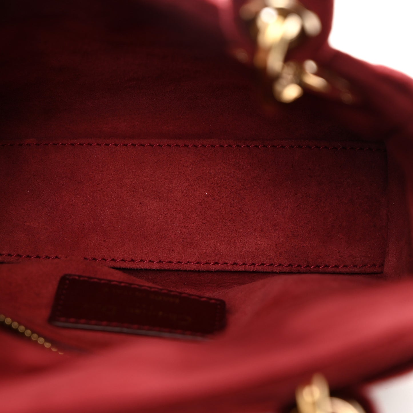 Velvet Mini Lady Dior Red