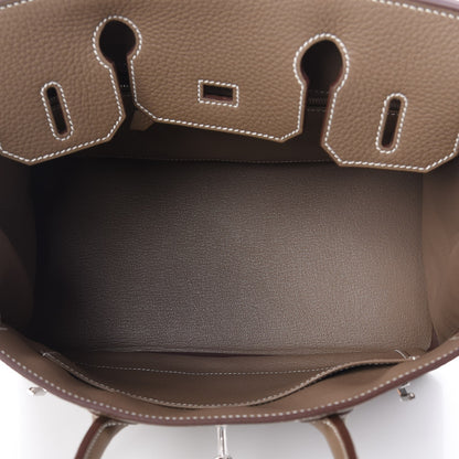 Hermes Taurillon Clemence Birkin 30 Etoupe 7 of 34