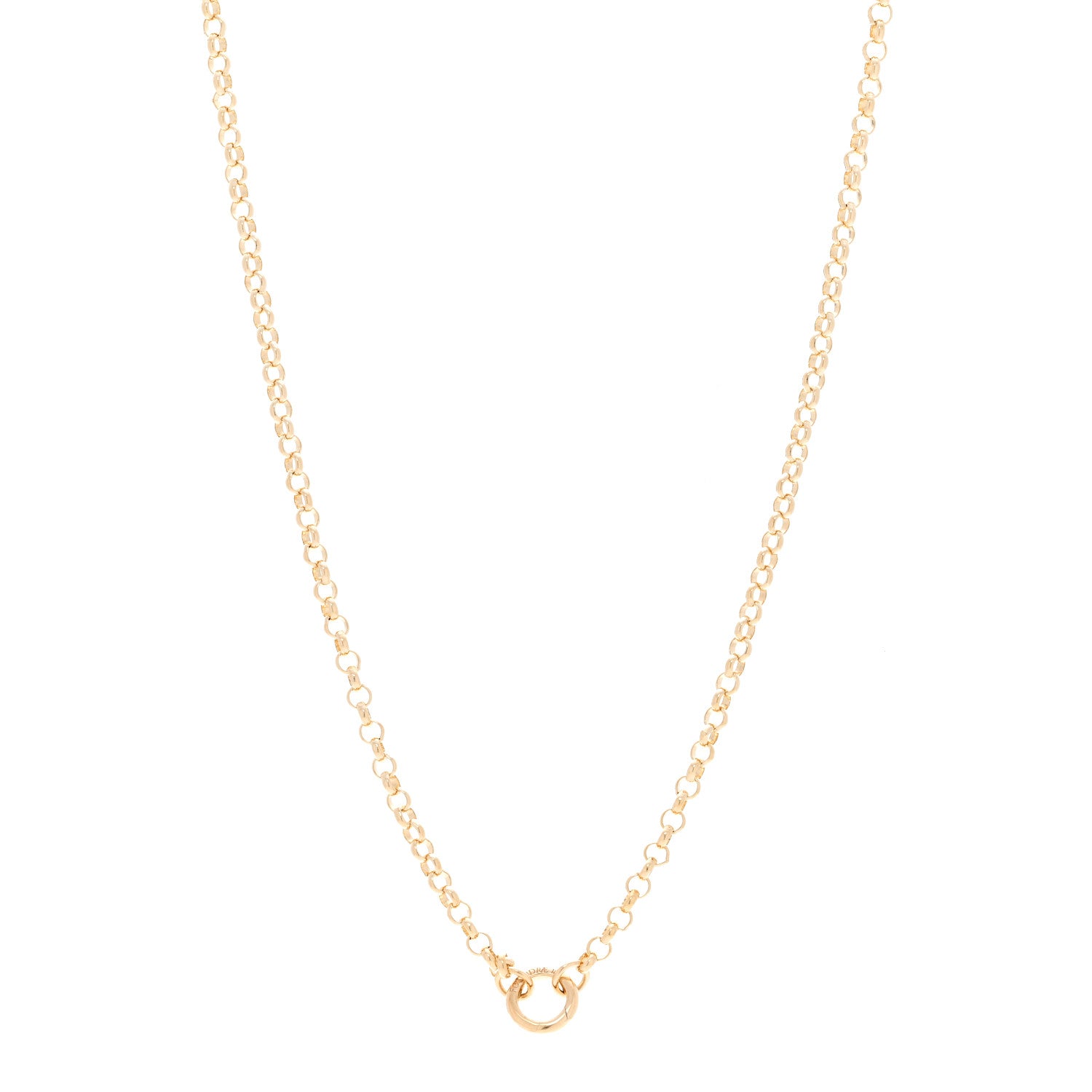 Foundrae 18K Yellow Gold Medium Belcher Open Chain Mini Chubby Annex Link Necklace 1 of 6