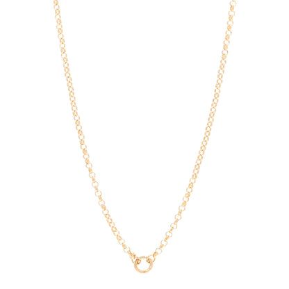 Foundrae 18K Yellow Gold Medium Belcher Open Chain Mini Chubby Annex Link Necklace 1 of 6