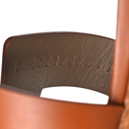 Hermes Calfskin Legend Wedge Sandals 36 Gold 6 of 8