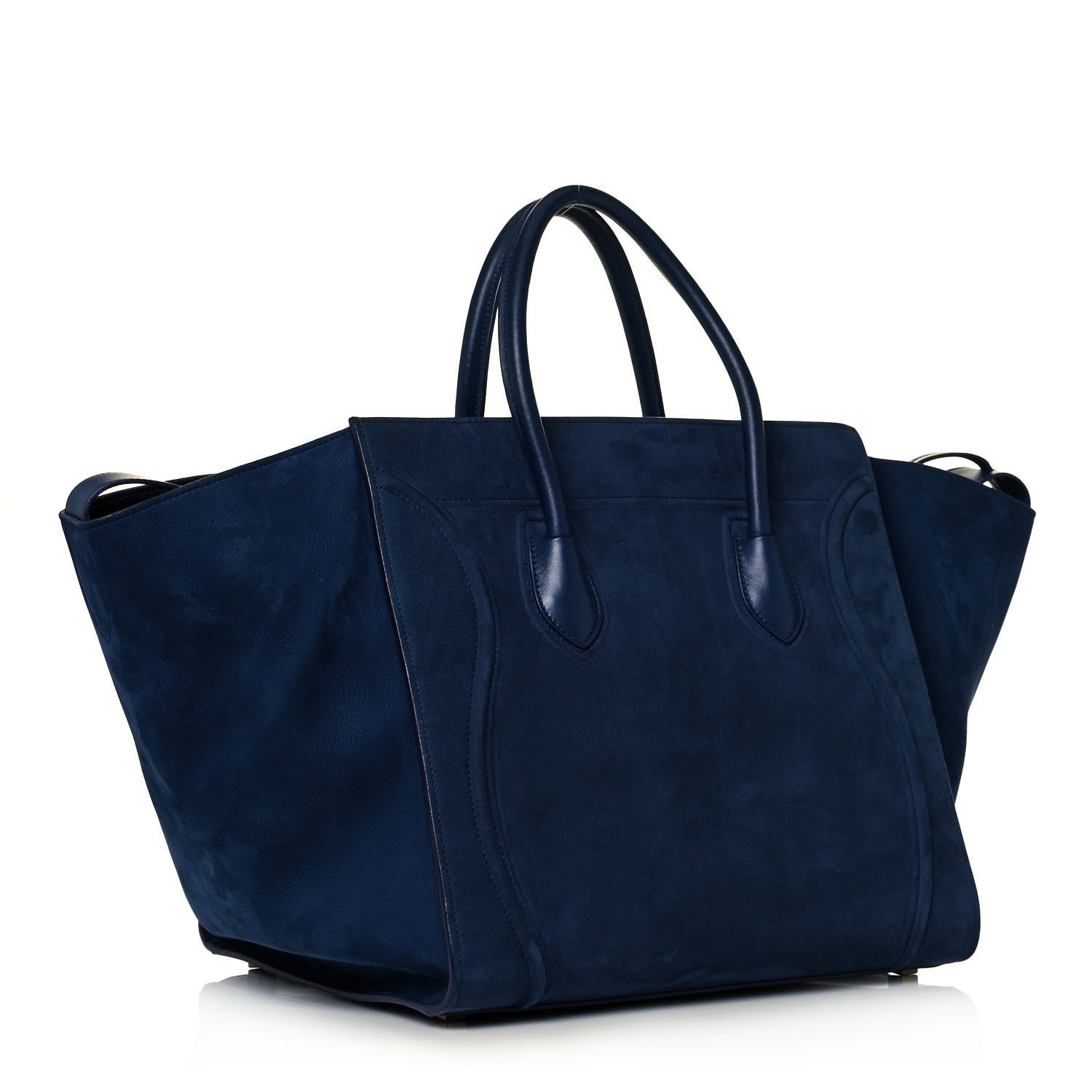 Celine Nubuck Calfskin Medium Phantom Luggage Navy Blue 3 of 15