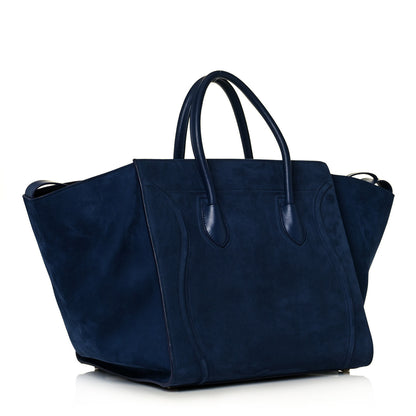 Celine Nubuck Calfskin Medium Phantom Luggage Navy Blue 3 of 15