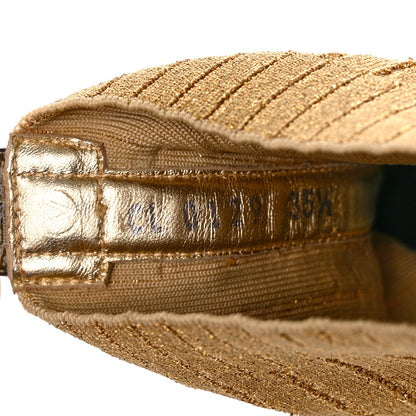 Louis Vuitton Glitter Stretch Textile Monogram LV Archlight Sneaker Boots 35.5 Gold Black 7 of 8