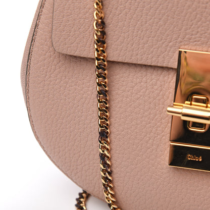 Chloe Grained Lambskin Mini Drew Shoulder Bag Cement Pink 11 of 13