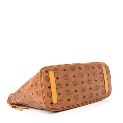 MCM Visetos Medium Liz Reversible Shopper Tote Cognac Yellow 4 of 15