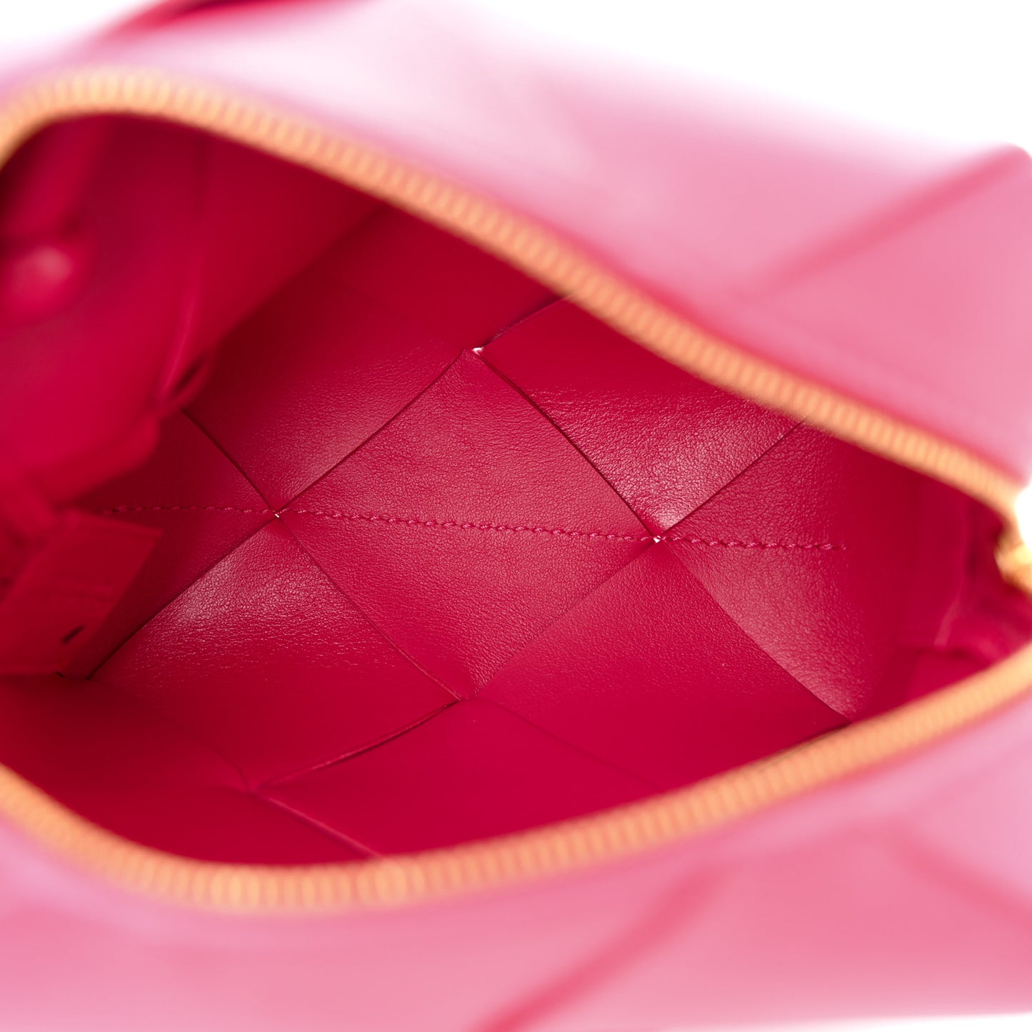 Lambskin Maxi Intrecciato Mini Cassette Camera Bag Cranberry