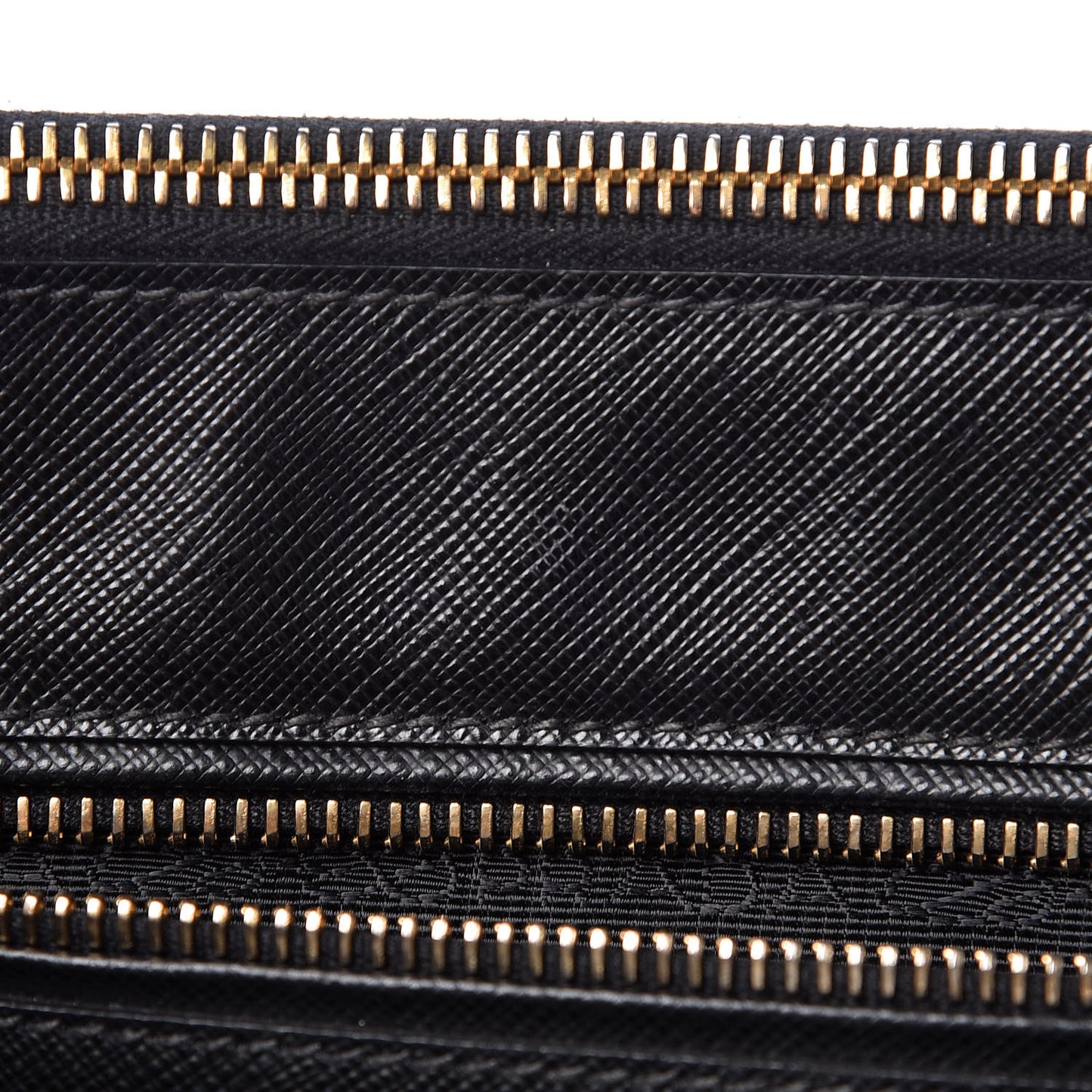 Saffiano Large Galleria Double Zip Tote Black