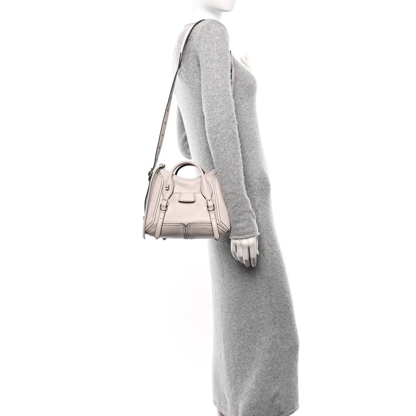 Calfskin Moto Mini Pashli Satchel Stone