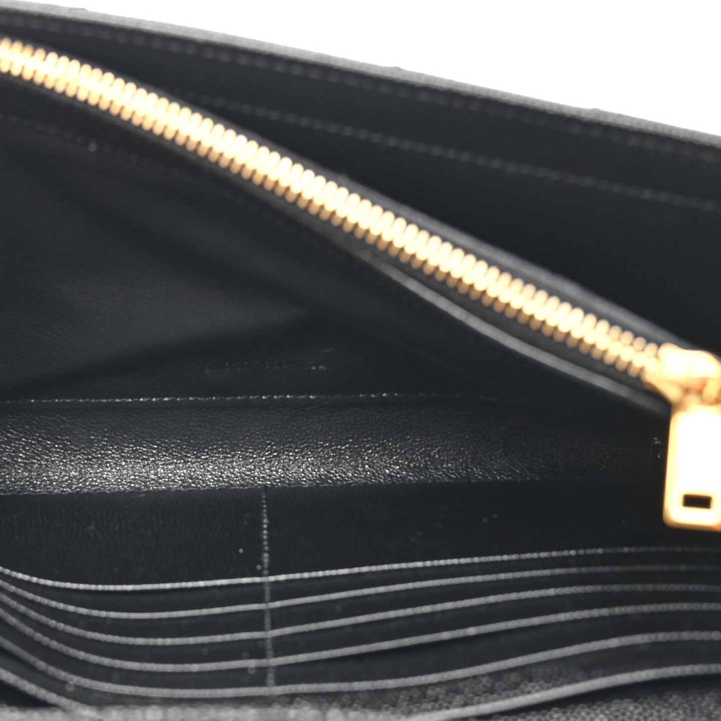 Grain De Poudre Matelasse Chevron Monogram Chain Wallet Black