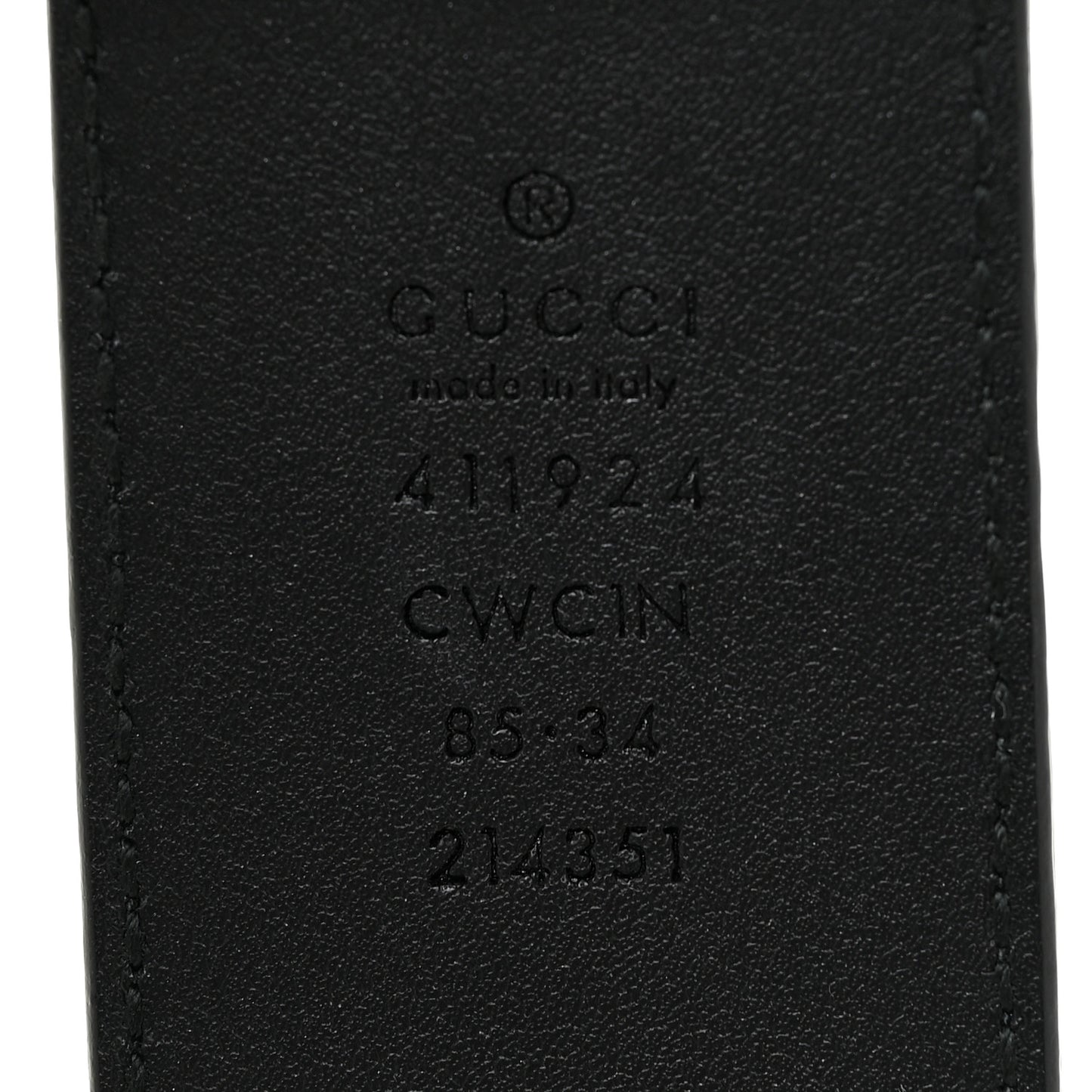 Guccissima Signature Interlocking G 40mm Belt 85 34 Black