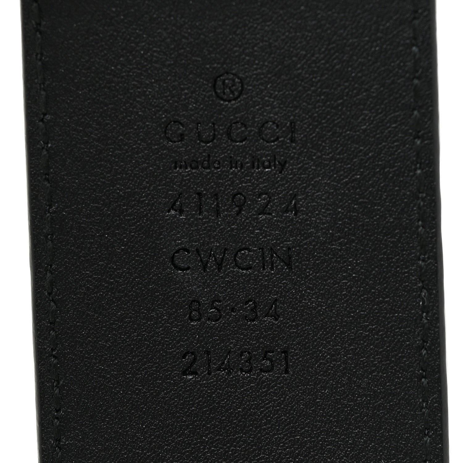 Gucci Guccissima Signature Interlocking G 40mm Belt 85 34 Black 3 of 6
