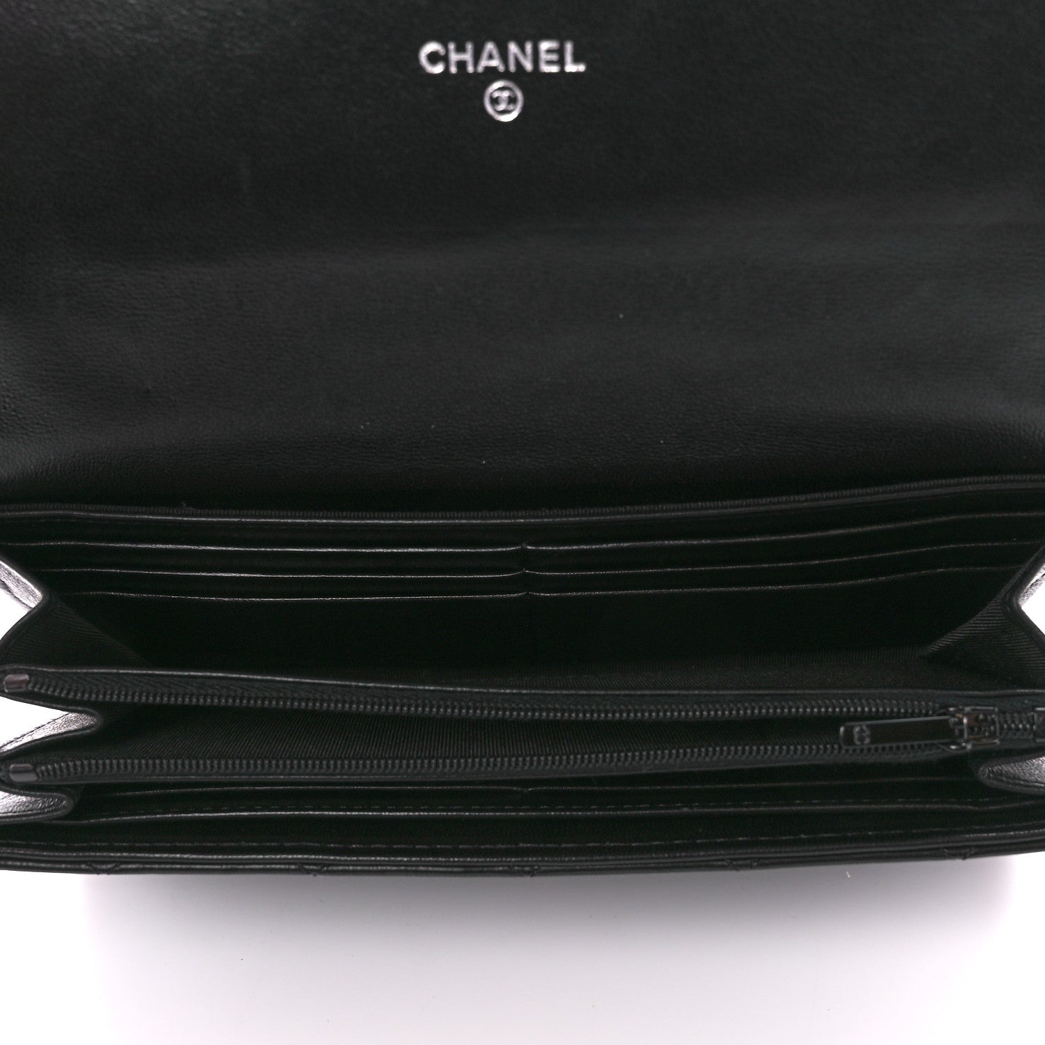Chanel Lambskin Quilted Large Gusset Flap Wallet So Black 5 of 15