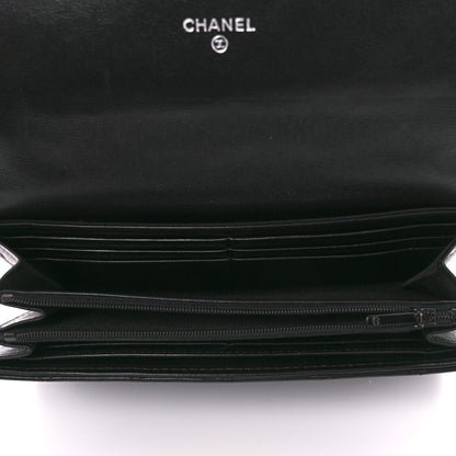 Chanel Lambskin Quilted Large Gusset Flap Wallet So Black 5 of 15