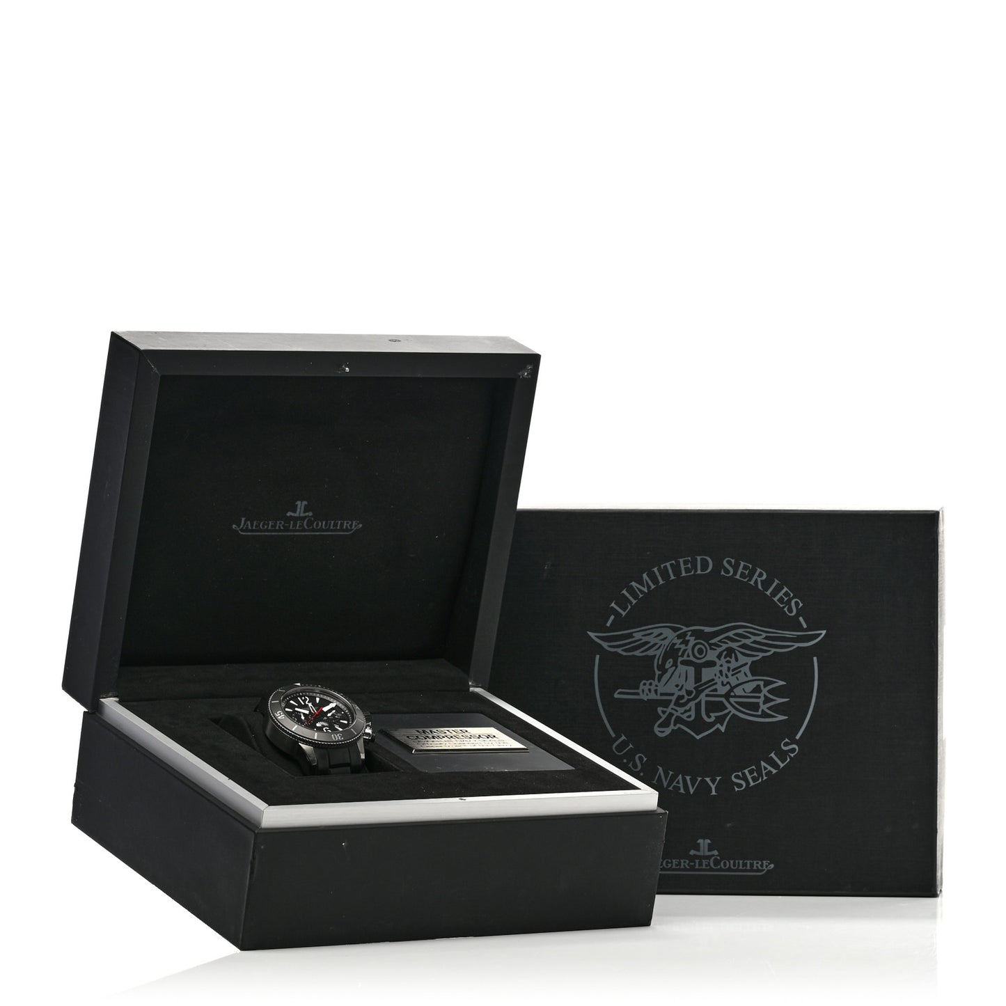 Titanium Rubber 44mm Master Compressor Chronograph GMT Navy Seals Limited Edition Automatic Watch Black Q178T677
