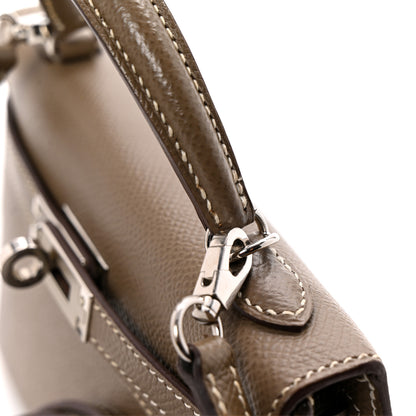 Hermes Epsom Mini Kelly Sellier 20 Etoupe 24 of 25