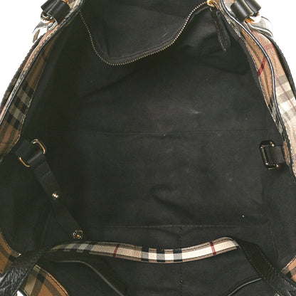 Burberry Haymarket Check Small Canterbury Tote Chocolate 5 of 18