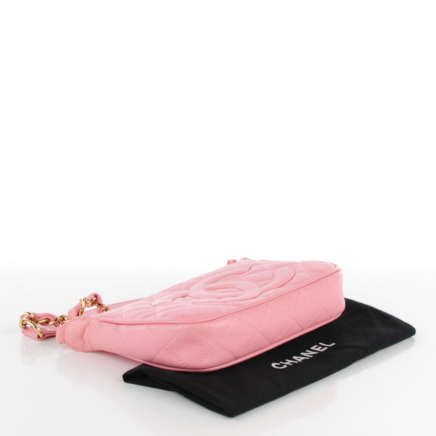 Chanel Caviar Quilted Pochette Pink 4 of 8