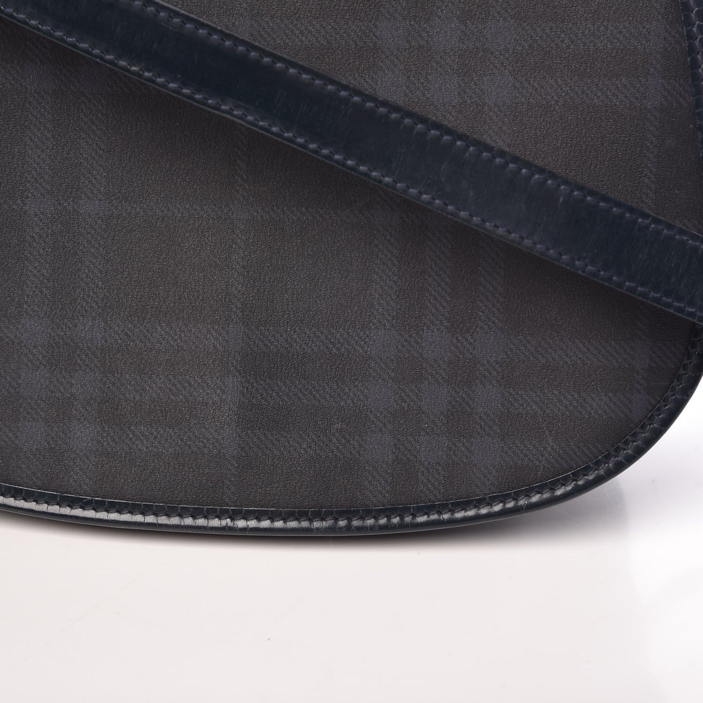 London Check Crossbody Messenger Bag Charcoal Navy