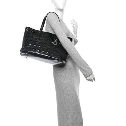 Christian Dior Patent Cannage Medium Panarea Tote Black 3 of 23