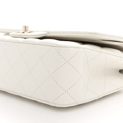 Chanel Caviar Quilted Medium Double Flap White 9 of 11
