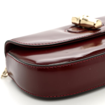 Gucci Shiny Calfskin Small Bamboo Night Bag Rosso Ancora 8 of 9