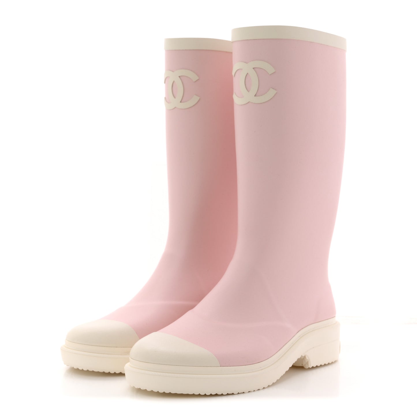 Caoutchouk CC High Boots 36 Light Pink White