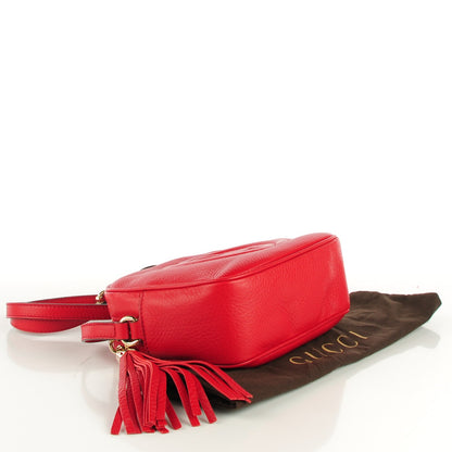 Gucci Pebbled Calfskin Small Soho Disco Bag Tabasco Red 4 of 7