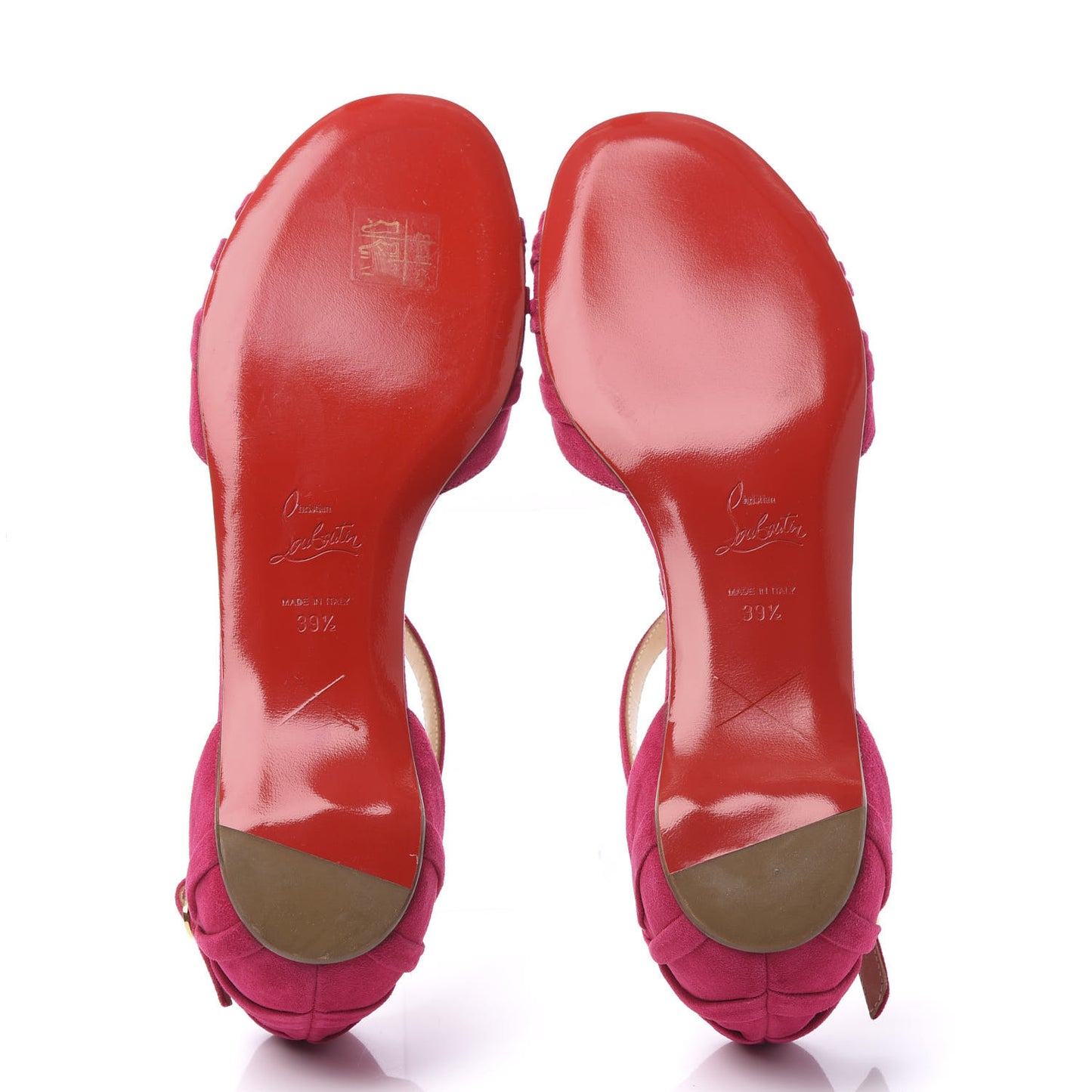 Veau Velours Braided Jazzy Doll T-Strap Flat Sandals 39.5 Cyclamen