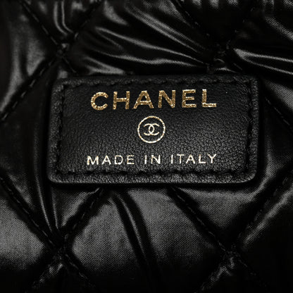 Chanel Lambskin Bi Quilted Large Cosmetic Case Black 6 of 7