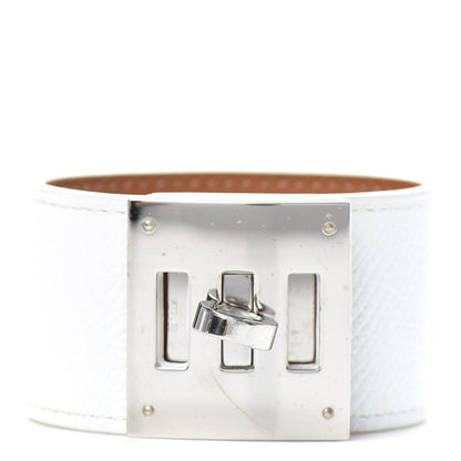 Hermes Epsom Kelly Dog Bracelet White 1 of 5
