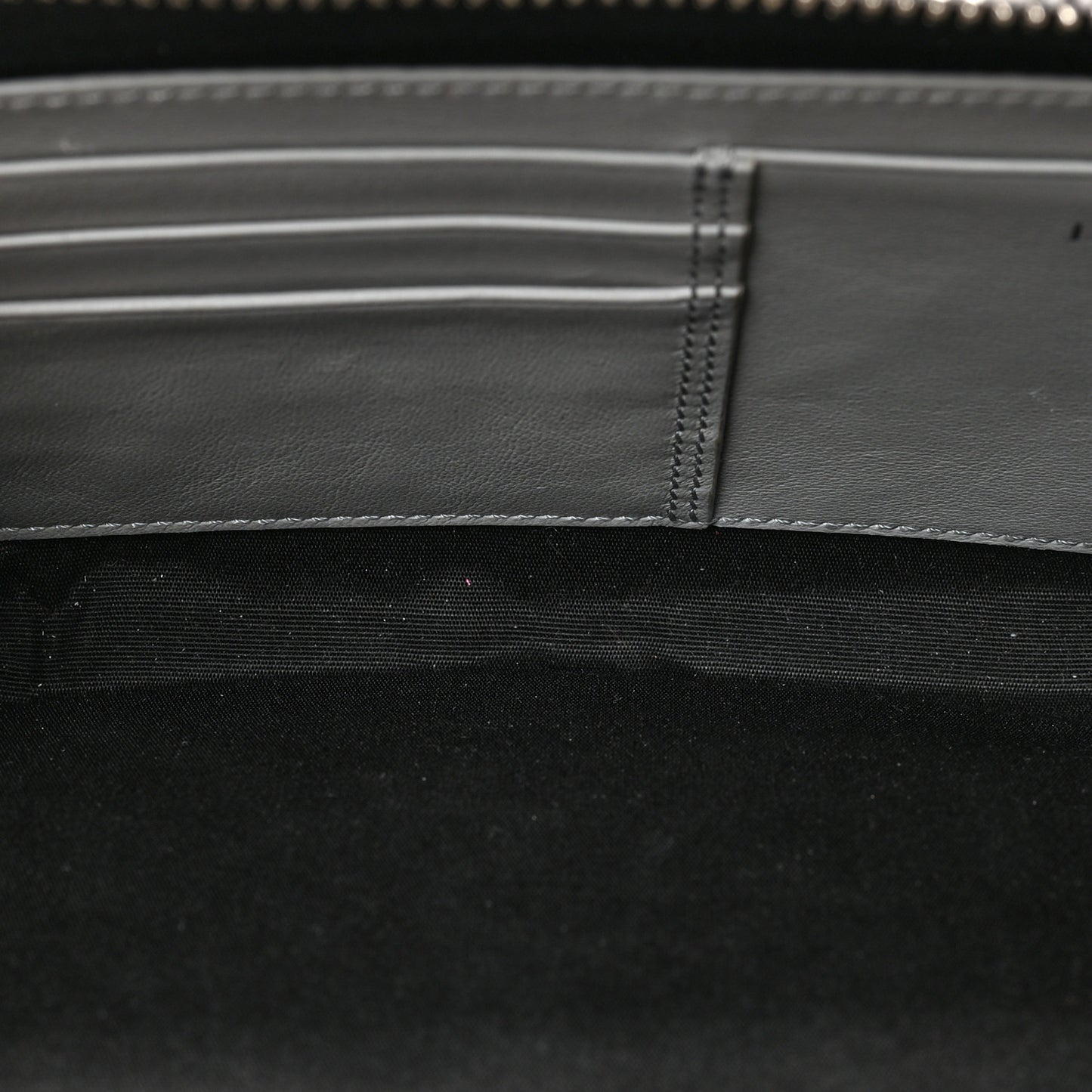 Calfskin Double Zip Crossbody Blue Grey