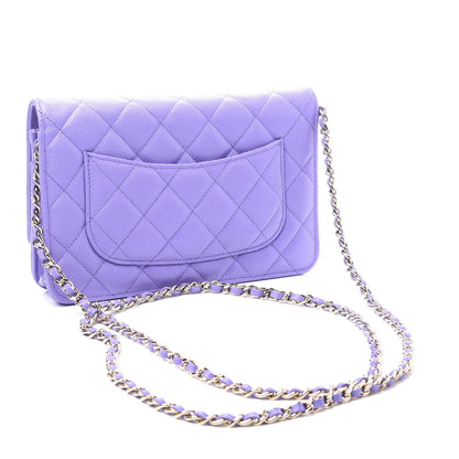 Chanel Caviar Quilted Wallet On Chain WOC Purple 2 of 9