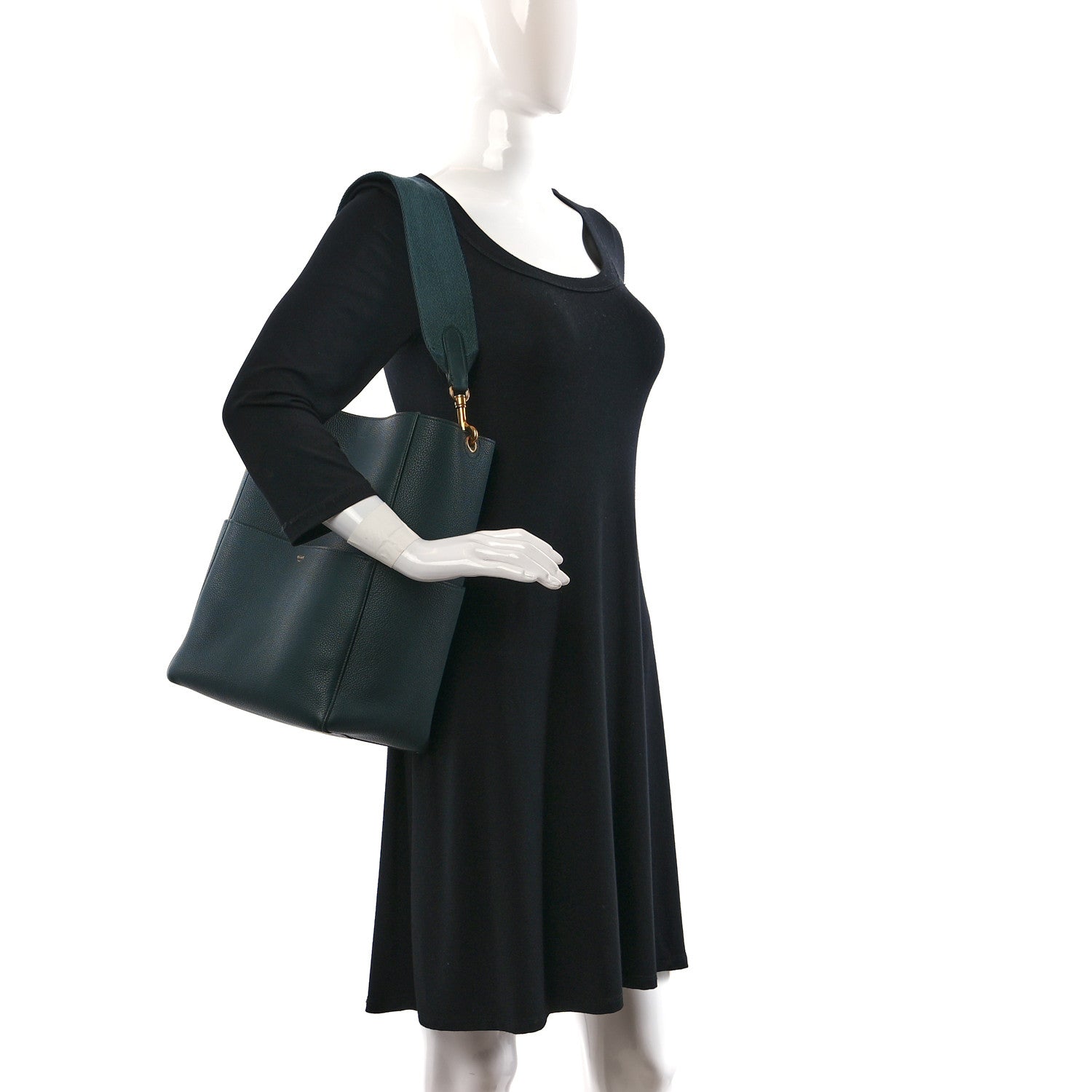 Celine Soft Grained Calfskin Sangle Bucket Bag Amazone 2 of 11