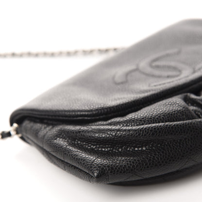 Chanel Caviar Half Moon Wallet On Chain WOC Black 6 of 11