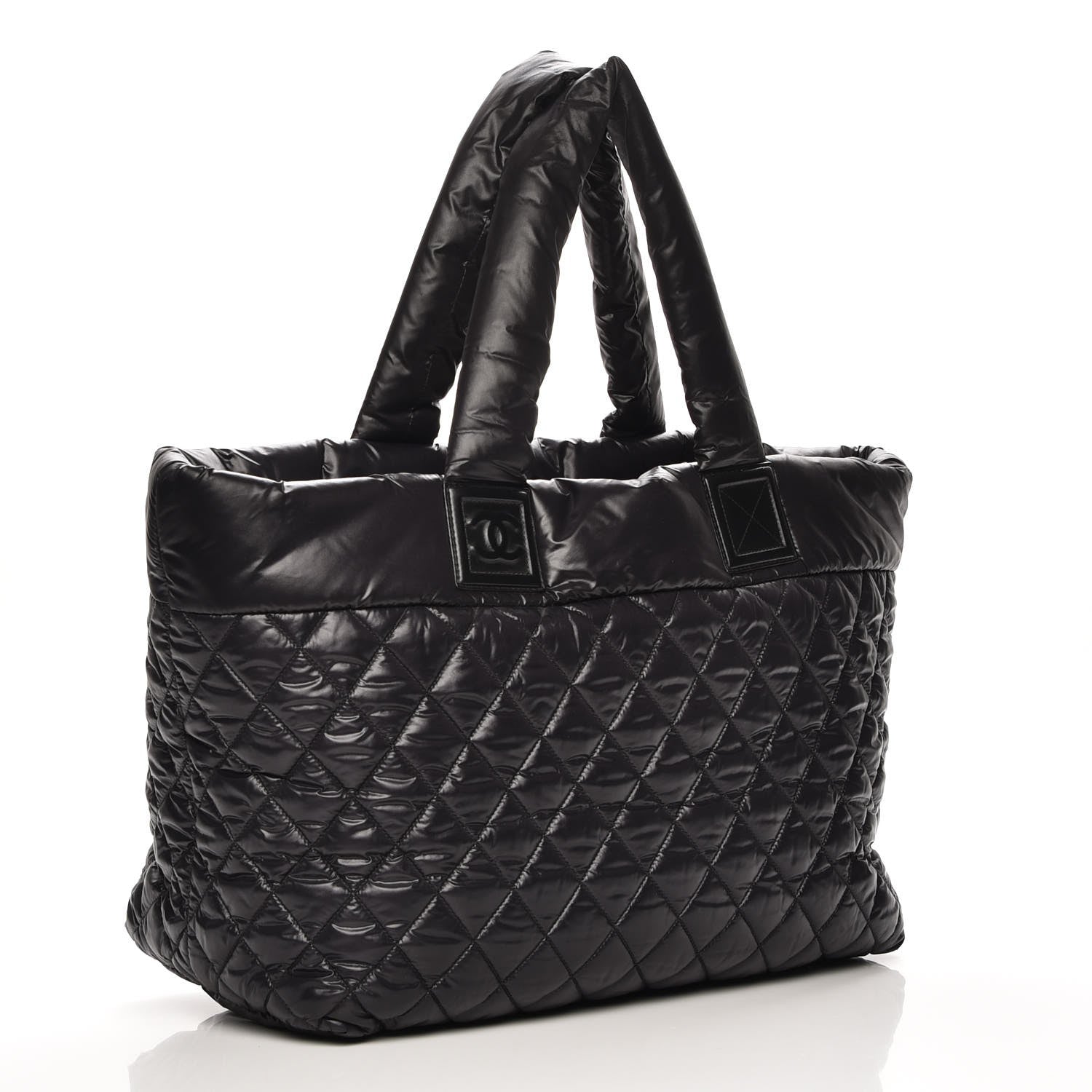 Chanel Nylon Quilted Large Coco Cocoon Tote Black 3 of 9