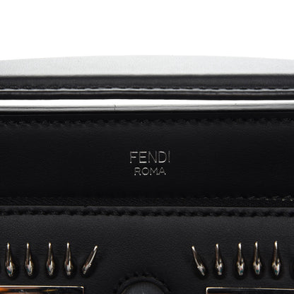 Fendi Vitello Baltico Hypnoteyes Studded Small Dotcom Click Chain Satchel Black 6 of 10