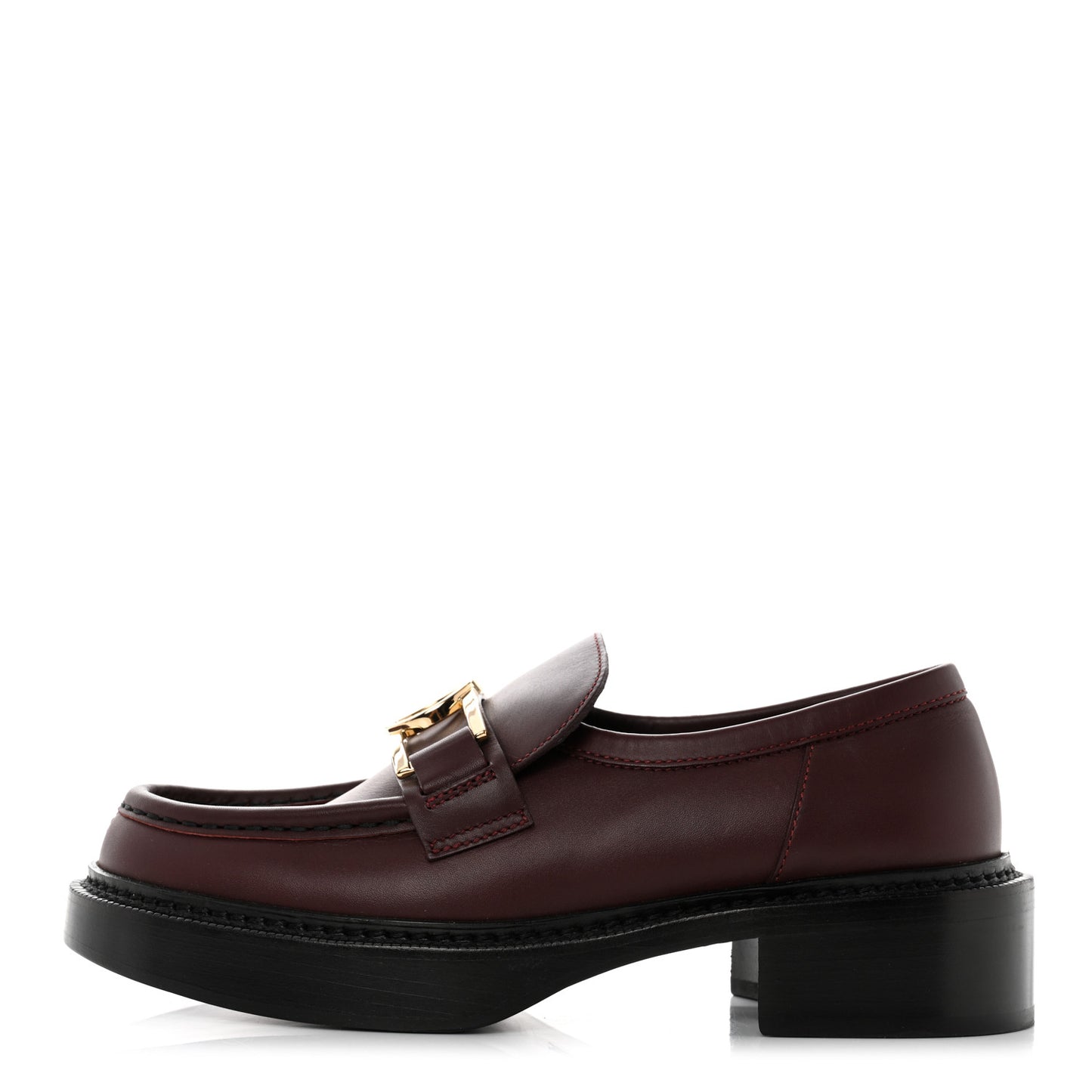 Calfskin Academy Loafers 39 Burgundy
