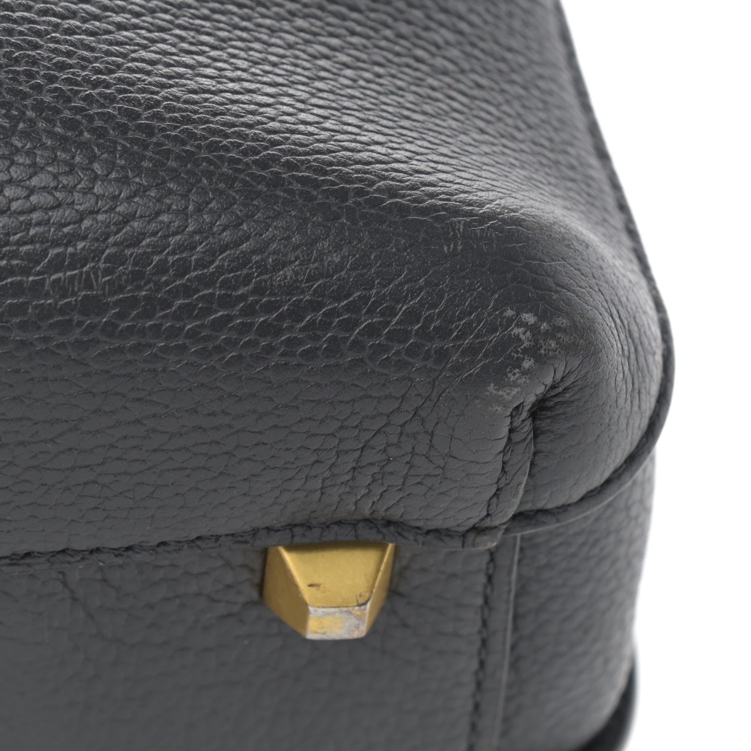 MCM Grained Calfskin Large Milla Tote Phantom Grey 13 of 14