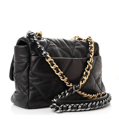 Chanel Lambskin Quilted Large Chanel 19 Flap Black 3 of 10
