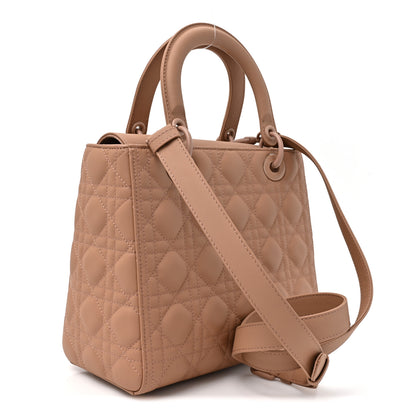 Christian Dior Ultra Matte Calfskin Cannage Medium Lady Dior Beige 2 of 11