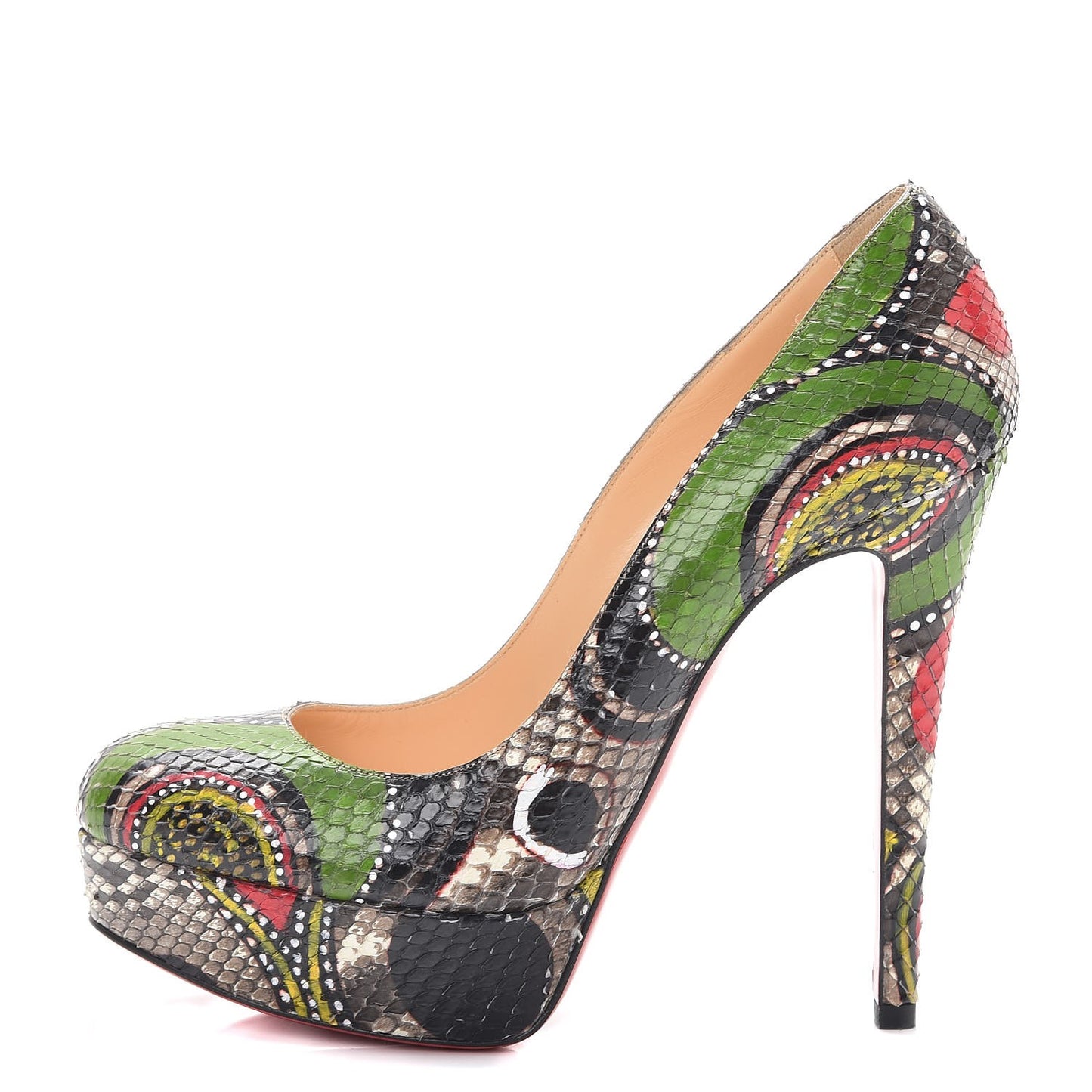 Python Bianca Masai 140 Platform Pumps 37.5 Multicolor