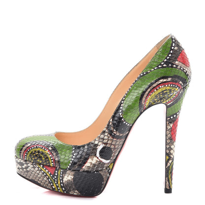 Christian Louboutin Python Bianca Masai 140 Platform Pumps 37.5 Multicolor 1 of 11