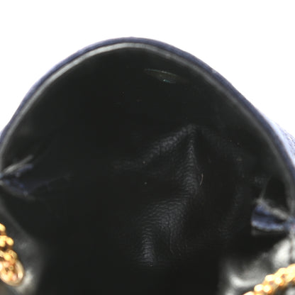 Chanel Jersey Quilted Micro Flap Bag Navy 6 of 9