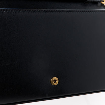 Saint Laurent Smooth Calfskin Tri-Metal Cassandre Wallet On Chain WOC Black 11 of 12