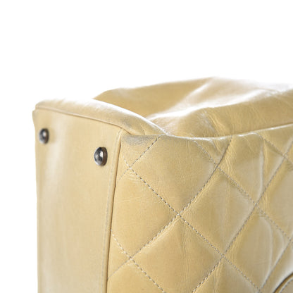 Chanel Calfskin Quilted Large Front Flap Tote Beige 12 of 15