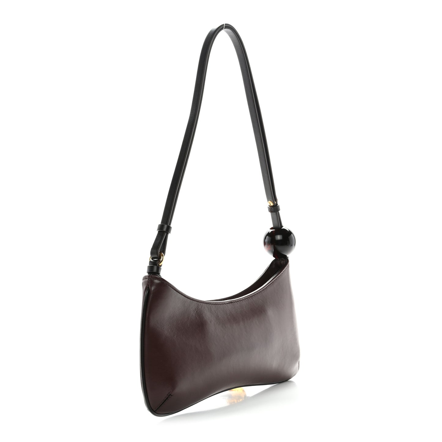 Smooth Calfskin Le Bisou Perle Medium Brown
