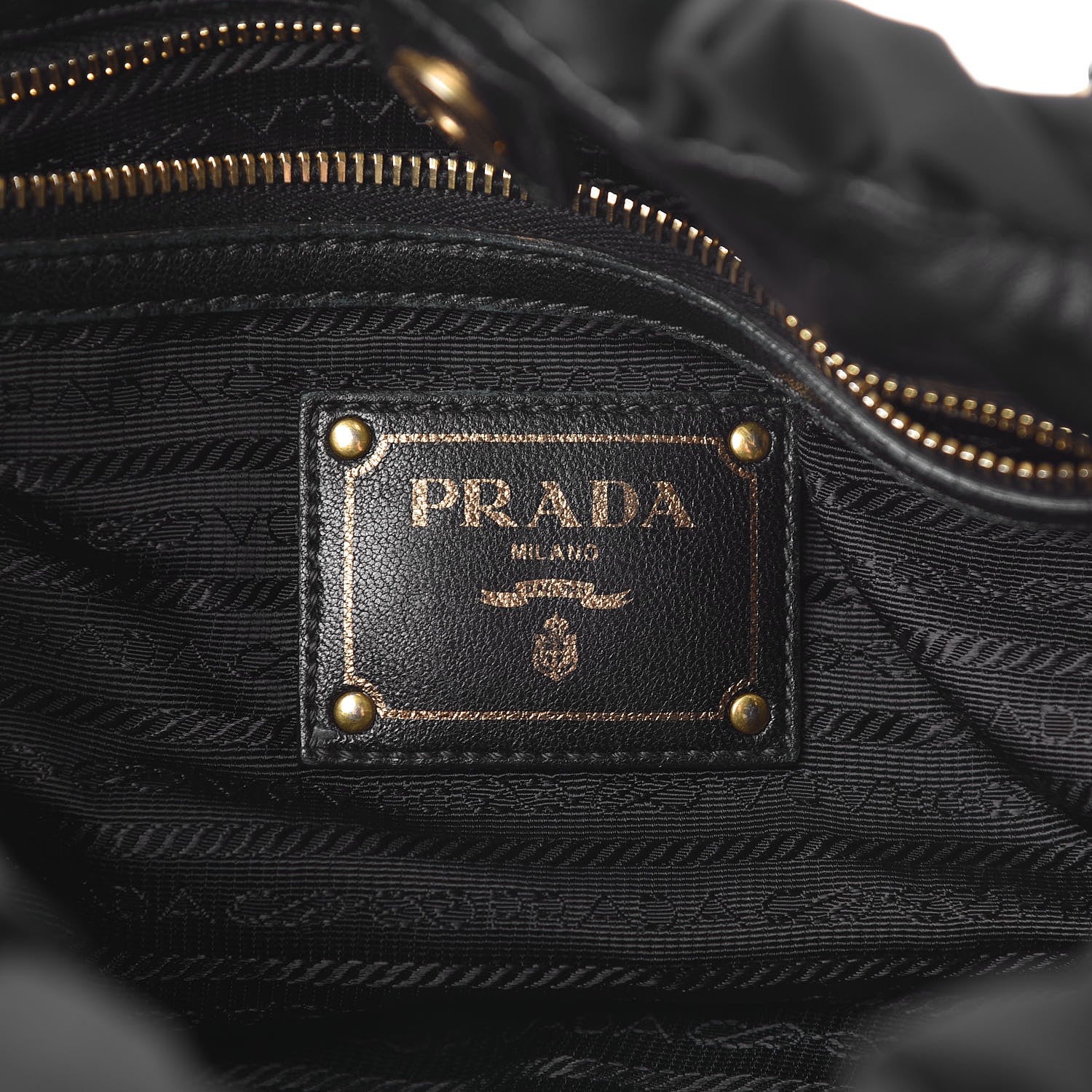 Prada Tessuto Nylon Jacquard Logo Tote Black 6 of 20