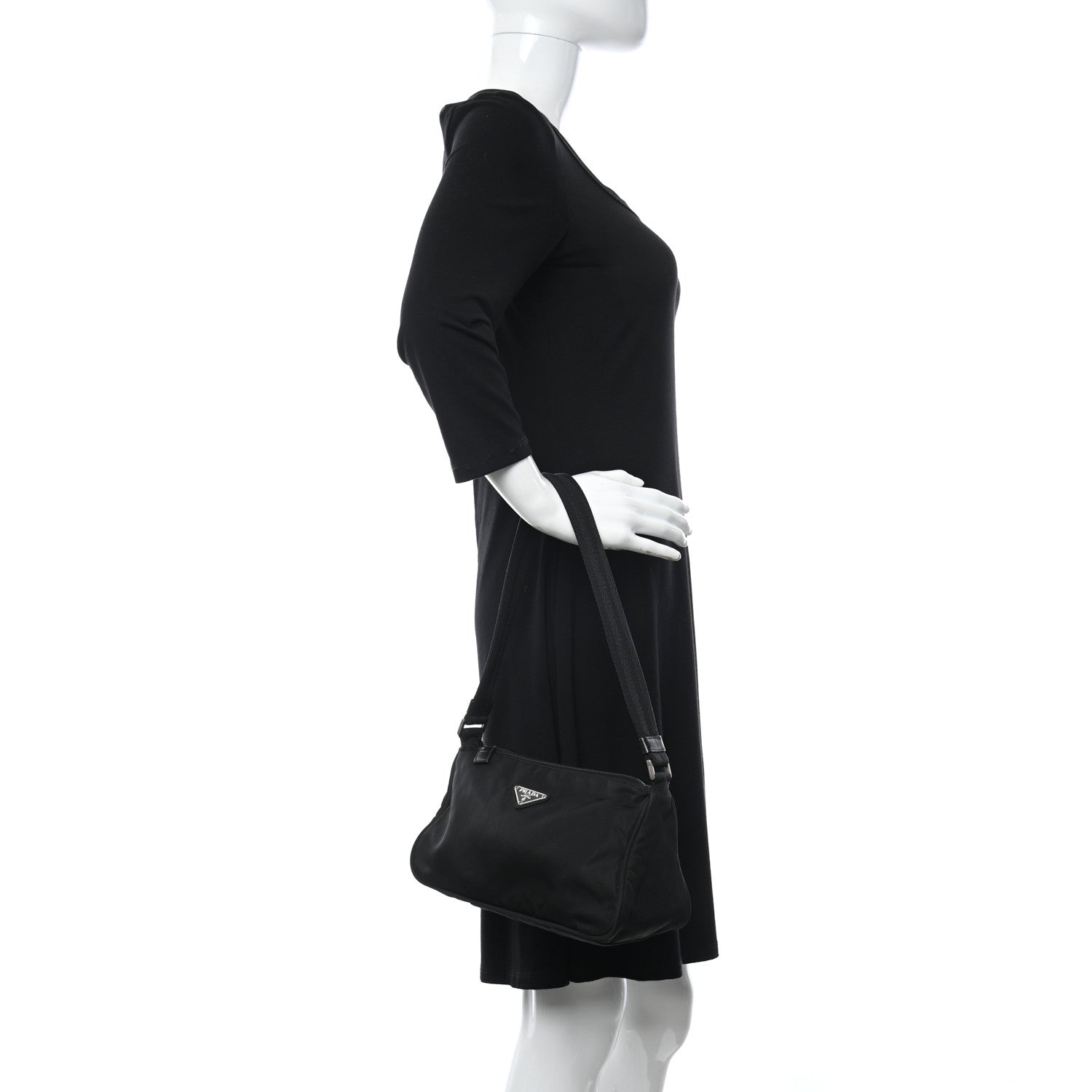 Prada Tessuto Nylon Sport Shoulder Bag Black 3 of 11