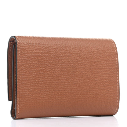 Loewe Pebble Grain Calfskin Anagram Small Vertical Wallet Tan 3 of 11